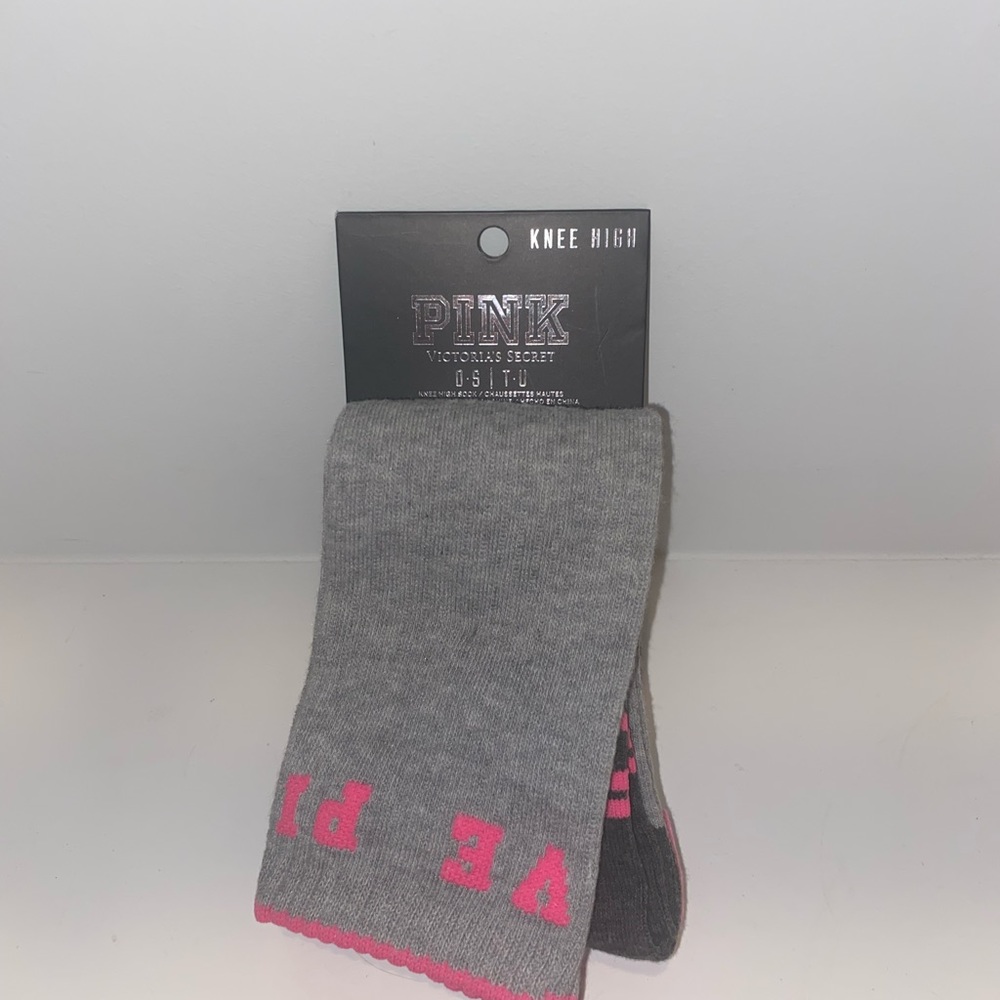 PINK knee high socks